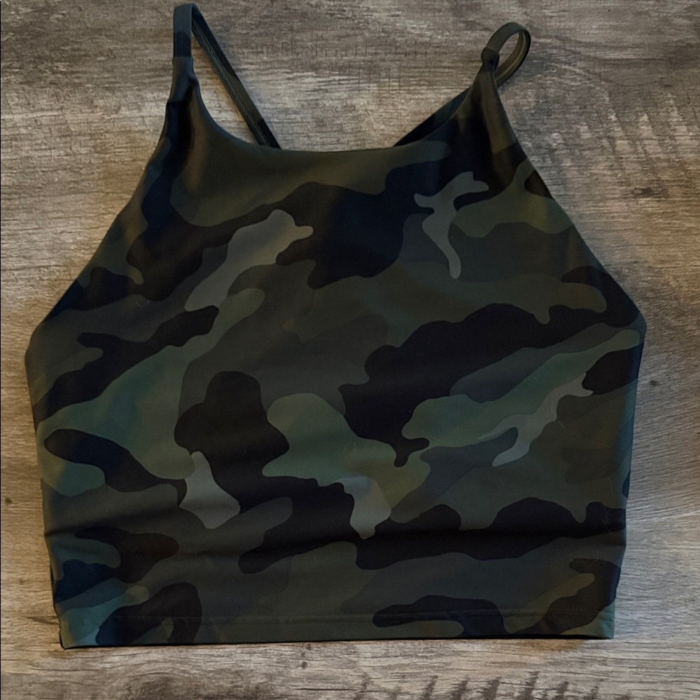 Old Navy Active Green Camouflage Top